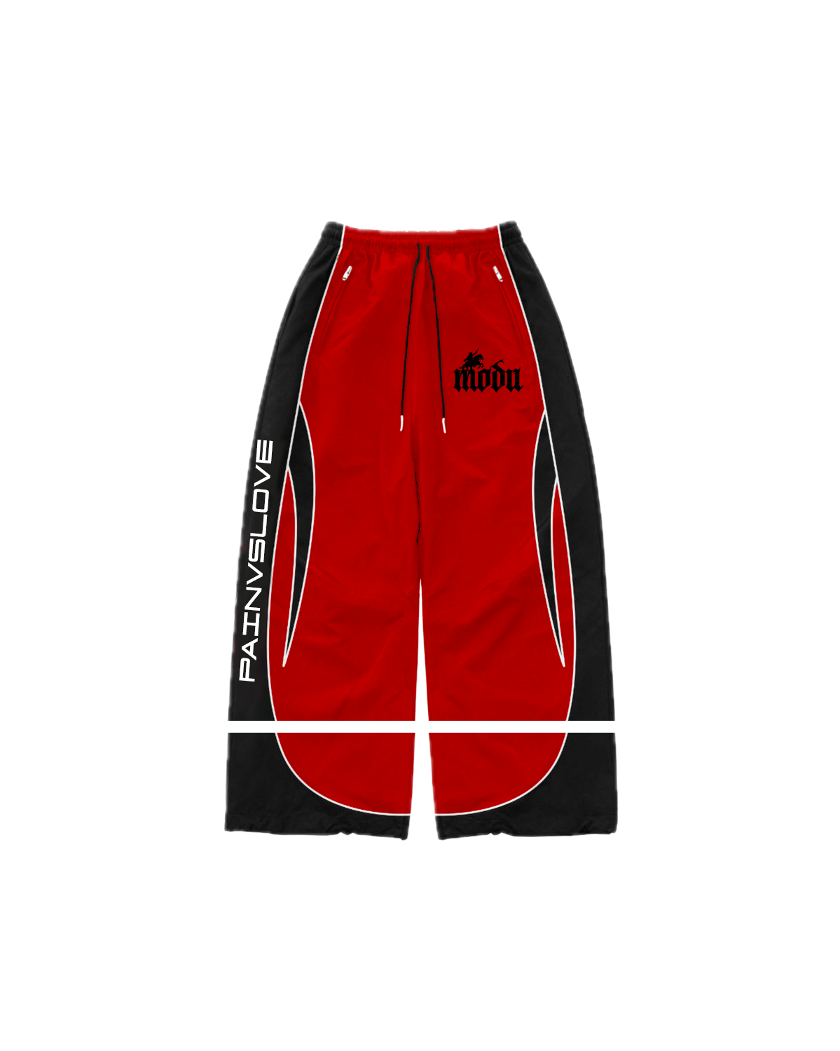 MODU PAINVSLOVE TRACK PANTS (RED)